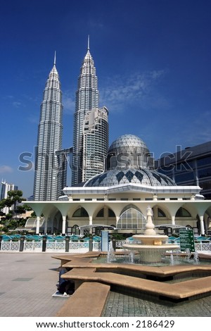 Petronas Twin Towers at Kuala Lumpur, Malaysia.