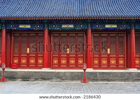 Classical chinese architecture at Temple Of Heaven, China.