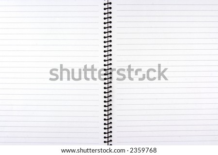 Close up of spiral note book, can use as a background.