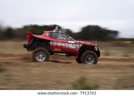 sport car at high speed with blurred background