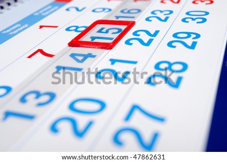 background made of calendar numbers with small depth of field