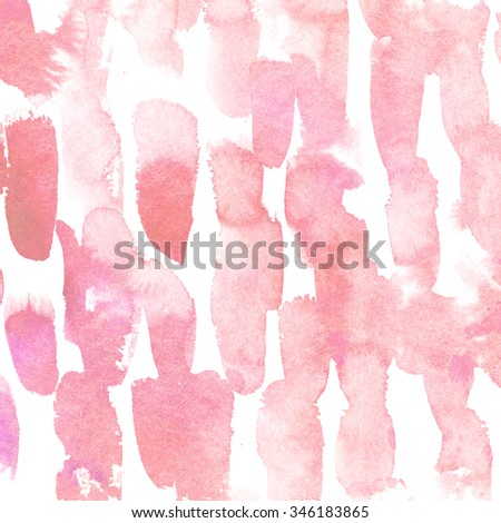 Pink watercolor strokes background, hand painted delicate texture. Pastel rose backdrop for wedding and branding design