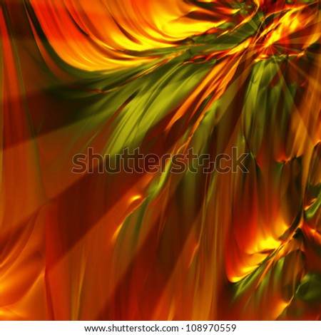 Colorful background with beams and patterns representing fire