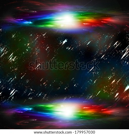 Space background with two color galaxies
