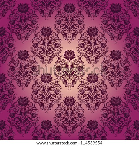 Flower Wallpaper Backgrounds on Seamless Floral Pattern  Royal Wallpaper  Flowers On A Rose Background