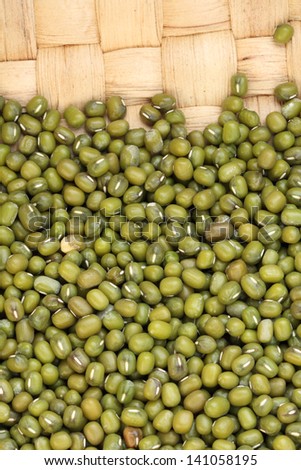 green mung beans background