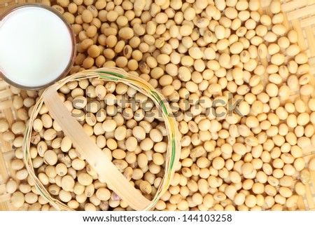 soy beans with soy milk