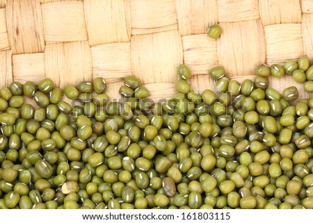 green mung beans background