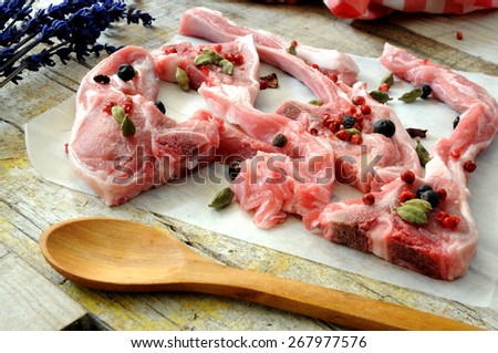 raw lamb meat