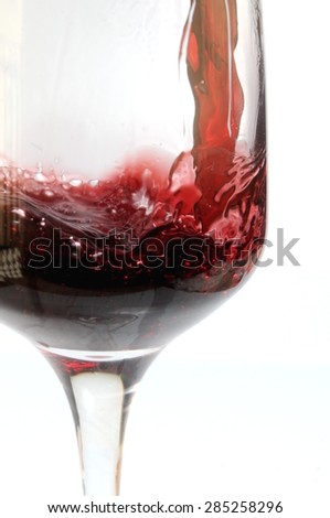 red wine cup splash