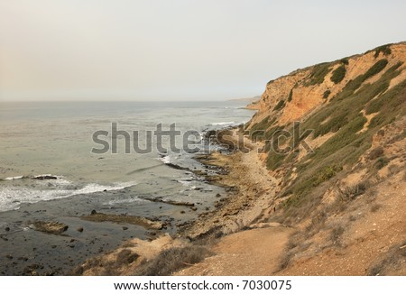Southern California Coast In A Hazy Day Panoramic