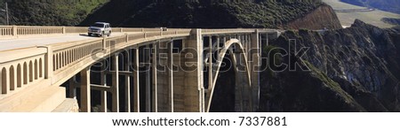 Bixby Bridge At Big Sur California Panoramic