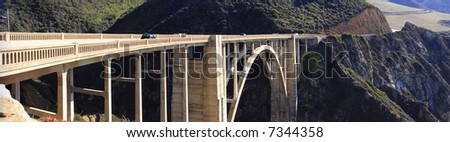 Bixby Bridge At Big Sur California Panoramic