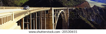 Panoramic Stitch Velvia: Bixby Bridge At Big Sur California