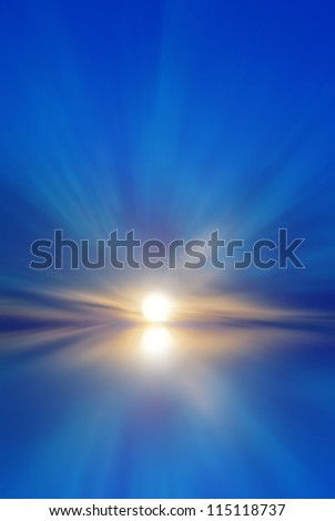 Abstract star-sun in the night sky
