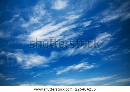 Texture of cirrus clouds on a sunny day. natural composition