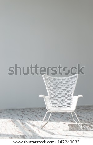White chair in a sunny room
