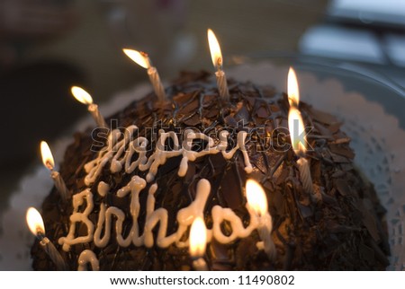 Birthday Cake  Candles on Happy Birthday Cake With Candles Stock Photo 11490802   Shutterstock