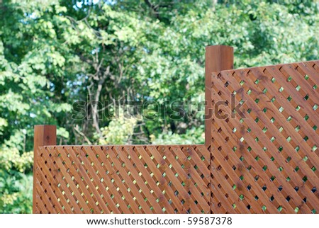 Privacy wooden screen or fence