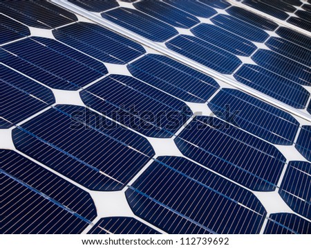 Solar panel is generating electricity to help against global warming