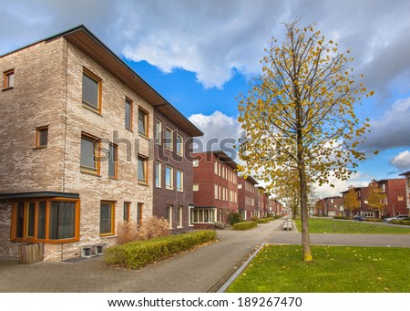 Large Modern Middle Class Terraced Houses in a Spacious Suburban Area