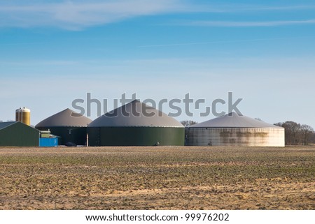 Bio gas installation as part of a farm