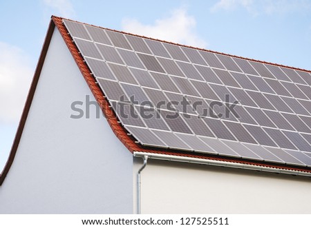 Photovoltaic - Electricity generation with solar panels on the roof