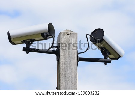 Security monitoring with video surveillance cameras