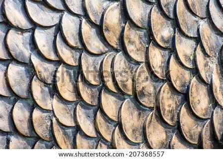 Background of a metallic fish scales pattern
