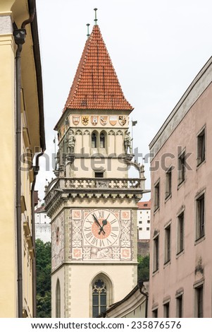 Historic Town Hall Tower of Passau (Bavaria, Germany)