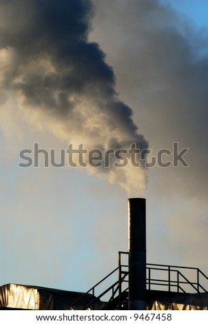 Air pollution by industrial smoke