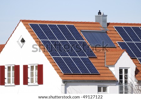 House roof with regenerative energy system