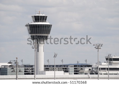Control tower of an airport