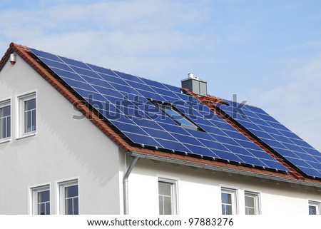 Photovoltaic installation on a residential house