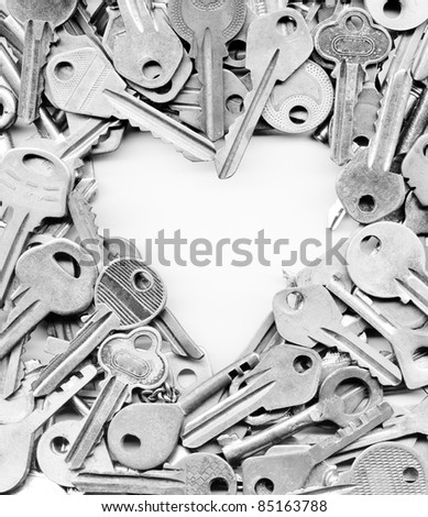 a lot of keys around the heart