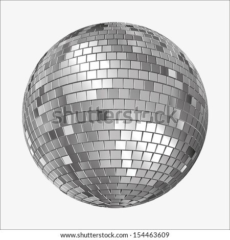 Vector Version Of A Mirrorball, Mirror Ball, Disco Ball, Discoball Or Spiegelkugel, For Party Flyers