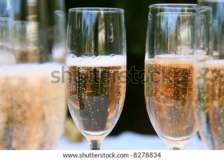 Wine glasses with shallow depth of field