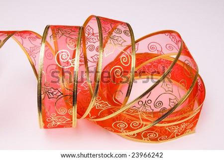 Loop of red and golden color on a white background