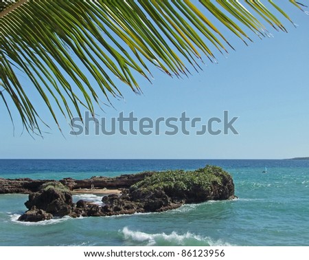 coastal scenery at the Dominican Republic, a island of Hispaniola wich is a part of the Greater Antilles archipelago in the Carribean region