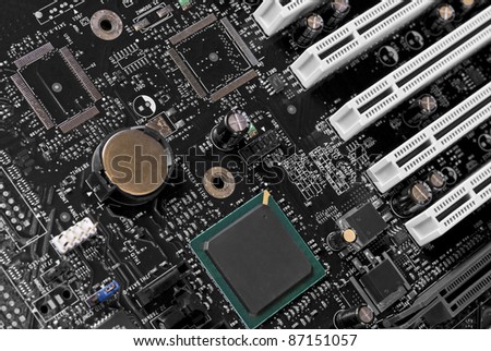 full-frame technology background showing a main board detail