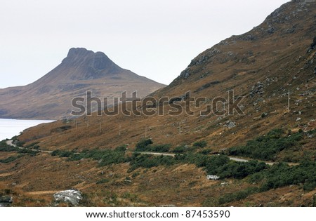 scottish landscape with overgrown hills
