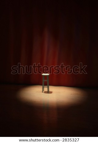 on a stage