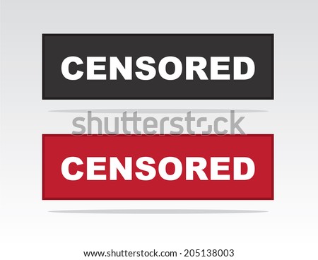 Censored Bars In Black And Red Stock Vector Illustration 205138003
