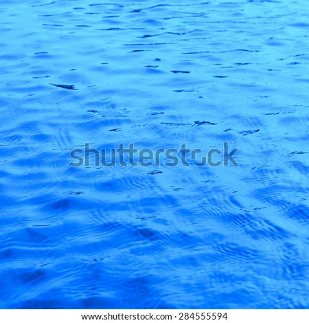 Beautiful blue wave on skin water as background texture