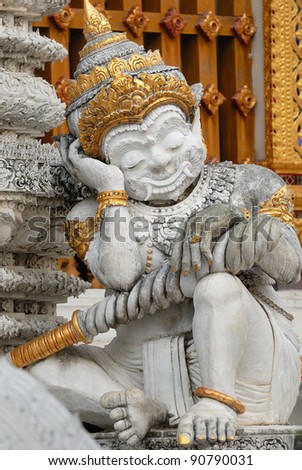 Giant sleep in thailand state at Wat Pradhat Suthon, Denchai ,Phrae Province ,Thailand