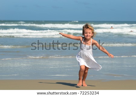 happy child on the beach