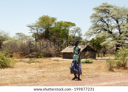 KATIMA MULILO, NAMIBIA - OCTOBER 16 2013: Local life goes on during a year of drought in the North Eastern town of Katima Mulilo in Namibia, Africa