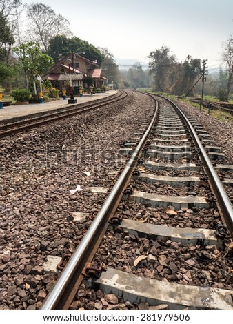 Railway Tracks at Mae Tan Noi Station, Thailand