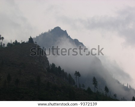 Clouds come in near dusk in Nepal