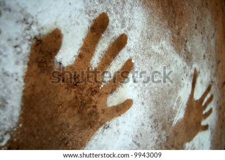 Hand Painting - Aboriginal Rock Art, Kakadu